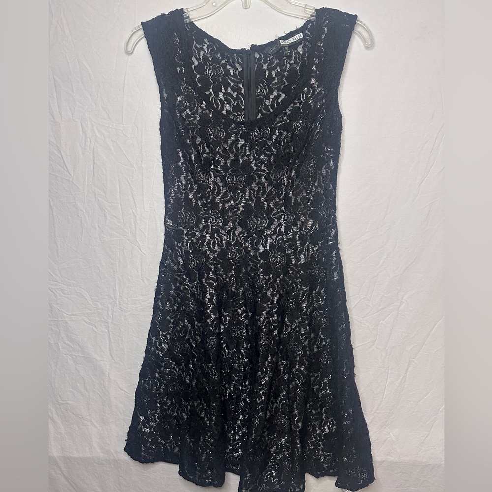 Plenty by Tracy Reese Black Lace Fit & Flare Dress Size 2 Cocktail Party
